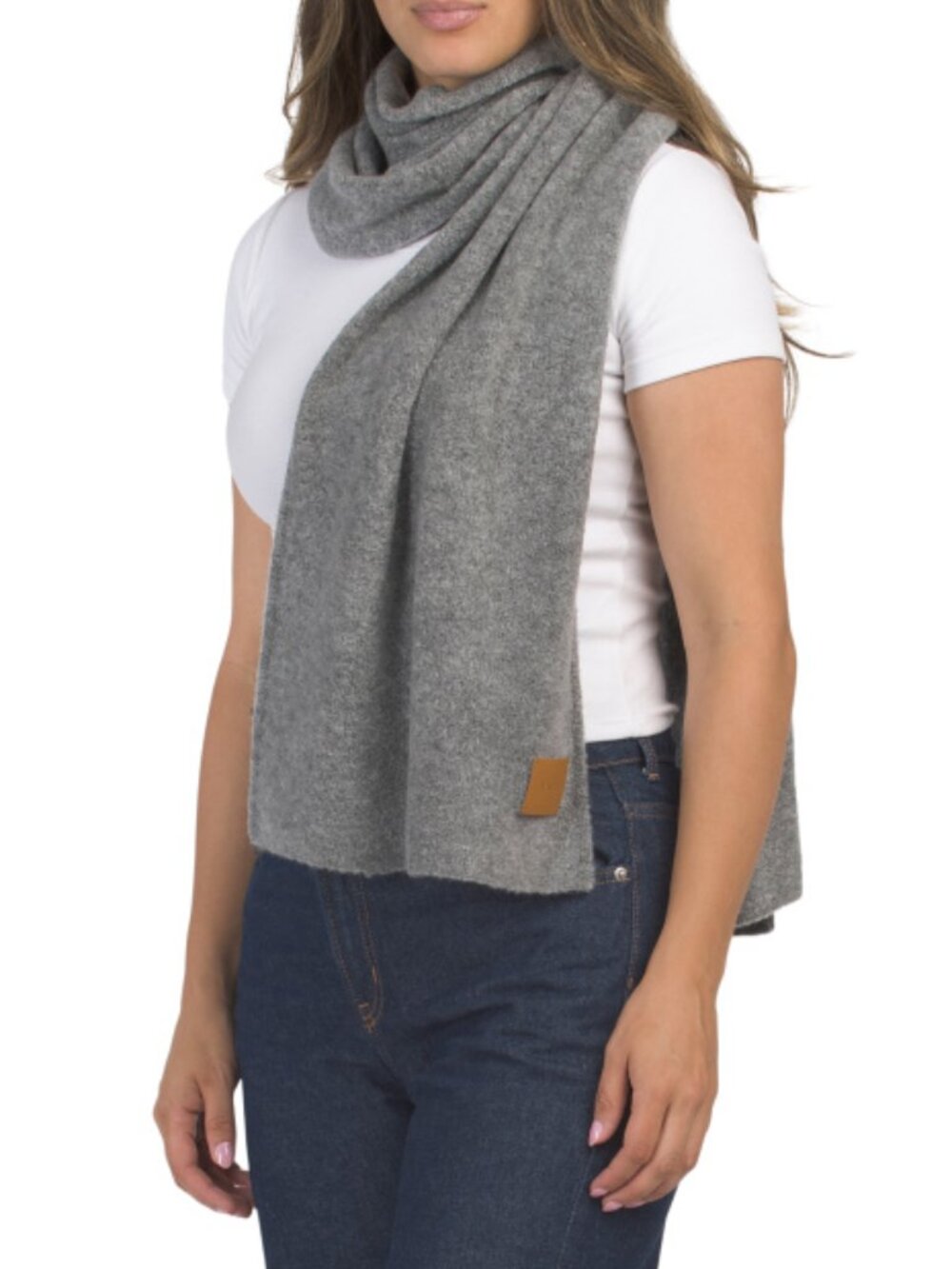 VINCE Merino Wool And Cashmere Blend Boucle Knit Oversized Scarf